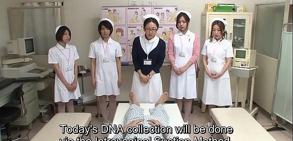  JAV CMNF group of nurses strip naked for patient Subtitled